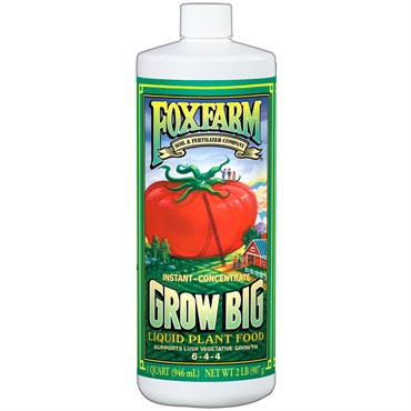 FoxFarm® Grow Big® Fertilizer 6-4-4 - 32oz - Concentrate Case of 12