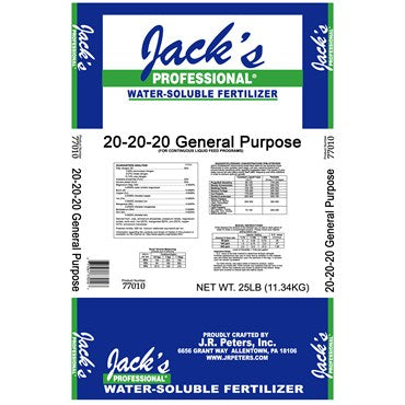 Jack's Professional® 20-20-20 General-Purpose Fertilizer - Qty 2, 25lb bags