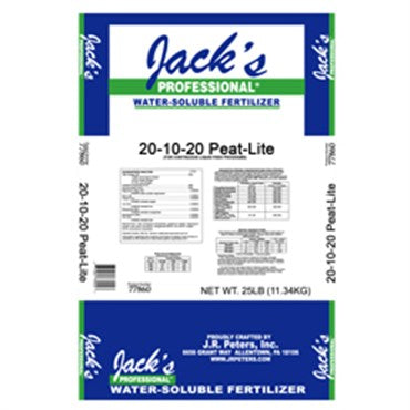 Jack's Professional® 20-10-20 Peat-Lite Fertilizer - Qty 2, 25lb bags