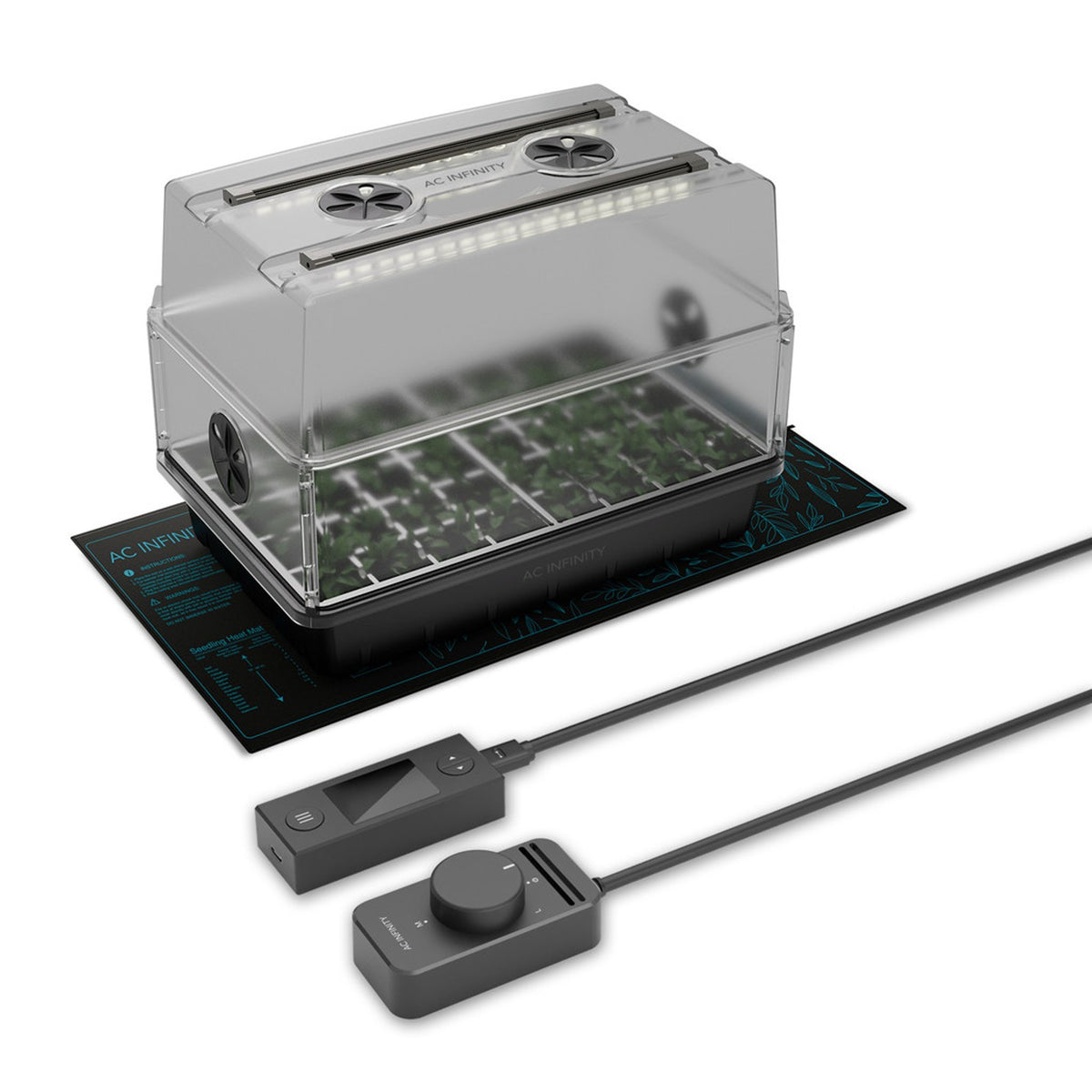 Heavy-Duty Humidity Dome 5x8 Kit with LED Lighting and Heating Mat Seed starting and cloning