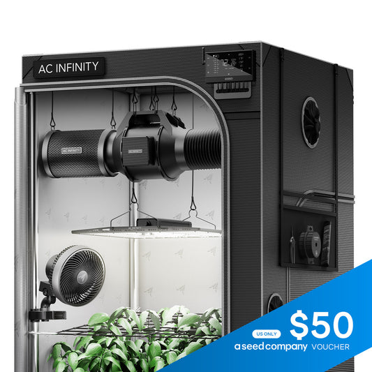AI Grow Tent System 3x3, Integrated Controls with Dynamic AI, 3-Plant Kit, 36"x36"x72"