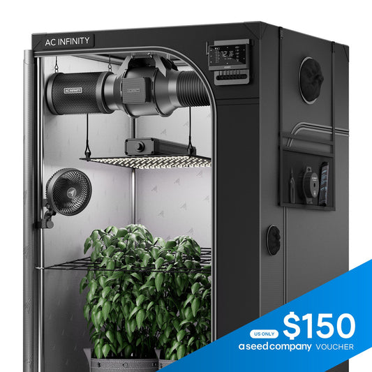 AI Grow Tent System 4x4, Integrated Controls with Dynamic AI, 4-Plant Kit, 48"x48"x80"