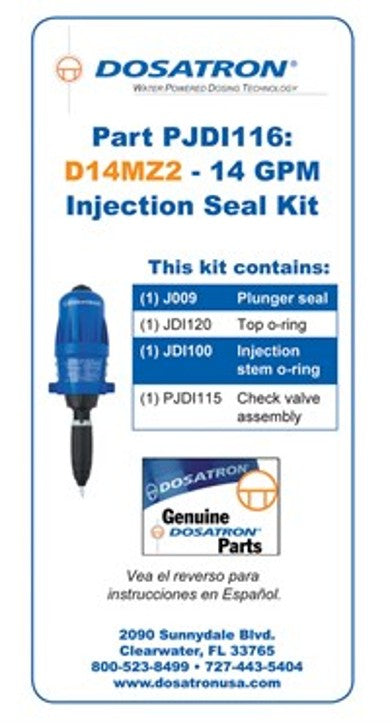 Dosatron® Injector Seal Kit & Check Valve