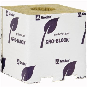 Grodan® Improved GR10 Gro-Block™ - 1 Pallet (1584 Blocks each) 4in Block (Large) - Pre-Cut Holes - 4in x 4in x 4in - Loose