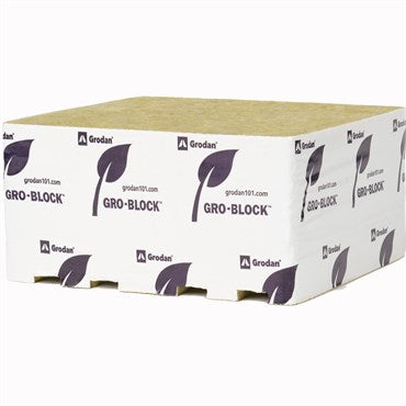 Grodan® Improved Uni-Block™ - 8in Block - No Holes - 8in x 8in x 4in - Loose