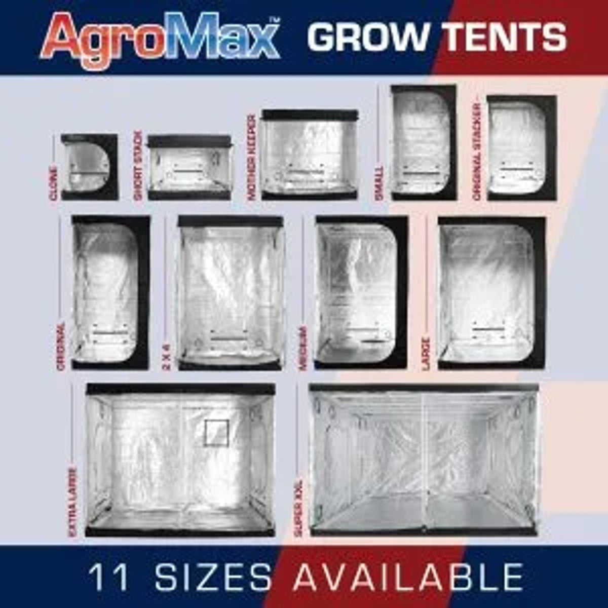 AgroMax Original Stacker Grow Tent, 3'x3' Tent Only