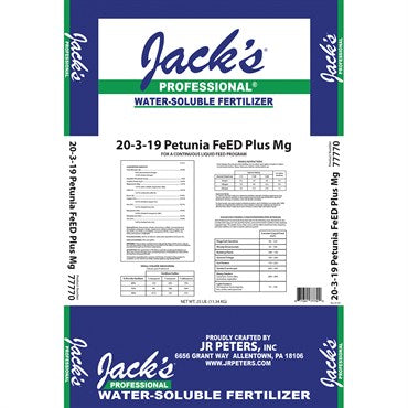 Jack's Professional® 20-3-19 Petunia FeED Fertilizer - Qty 2, 25lb bags