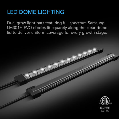 Heavy-Duty Humidity Dome 5x8 Kit with LED Lighting and Heating Mat Seed starting and cloning