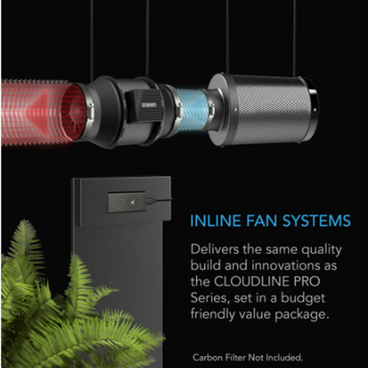 CLOUDLINE A6, Quiet Inline Fan WITH SPEED CONTROLLER, 6-INCH
