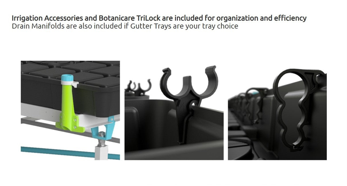 Botanicare® Track Bench configured for Qty 10
