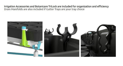 Botanicare® Track Bench configured for Qty 10